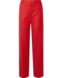 Pantaloni eleganti di lana rossi di The Row