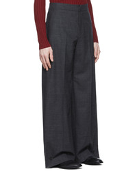 Pantaloni eleganti di lana scozzesi grigio scuro di GAUCHERE