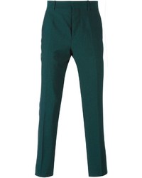 Pantaloni eleganti di lana verde scuro di Marni
