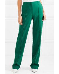 Pantaloni eleganti di lana verdi di Diane von Furstenberg