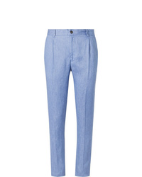 Pantaloni eleganti di lino azzurri di Tod's