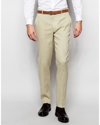 Pantaloni eleganti di lino beige di Asos