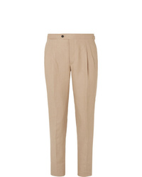 Pantaloni eleganti di lino beige di Thom Sweeney