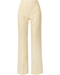 Pantaloni eleganti di lino gialli di Acne Studios