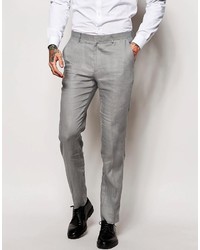 Pantaloni eleganti di lino grigi di Asos