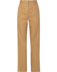 Pantaloni eleganti di lino marrone chiaro di The Row