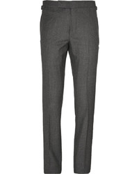 Pantaloni eleganti di seta grigio scuro