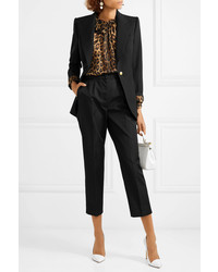 Pantaloni eleganti di seta neri di Dolce & Gabbana