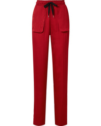 Pantaloni eleganti di seta rossi di Roland Mouret