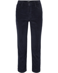 Pantaloni eleganti di velluto a coste blu scuro di Grlfrnd