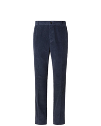 Pantaloni eleganti di velluto a coste blu scuro di Thom Browne