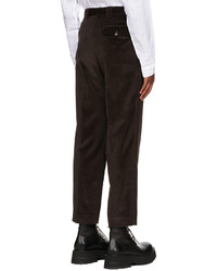 Pantaloni eleganti di velluto a coste marrone scuro di Paul Smith