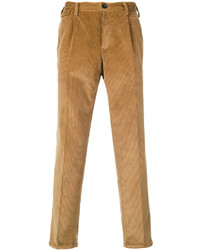 Pantaloni eleganti di velluto a coste marroni di Pt01