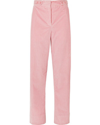 Pantaloni eleganti di velluto a coste rosa di Cédric Charlier