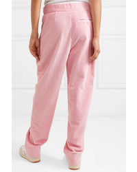 Pantaloni eleganti di velluto a coste rosa di Cédric Charlier