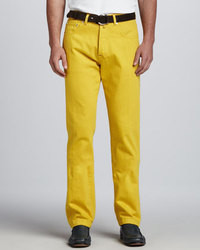 Pantaloni eleganti gialli
