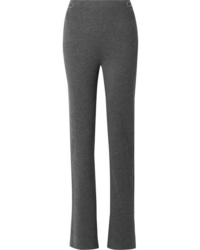 Pantaloni eleganti in cashmere grigio scuro