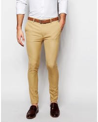 Pantaloni eleganti marrone chiaro di Asos