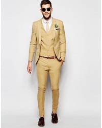 Pantaloni eleganti marrone chiaro di Asos
