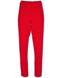 Pantaloni eleganti rossi di Max Mara