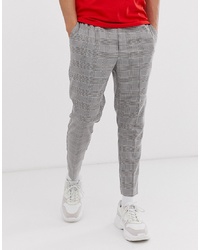 Pantaloni eleganti scozzesi grigi di New Look