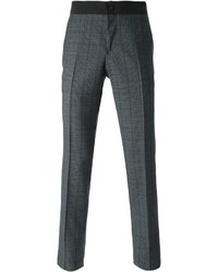 Pantaloni eleganti scozzesi grigio scuro di Lanvin