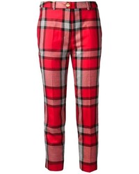 Pantaloni eleganti scozzesi rossi di Vivienne Westwood