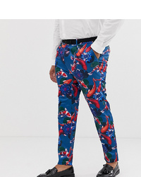 Pantaloni eleganti stampati blu di ASOS DESIGN