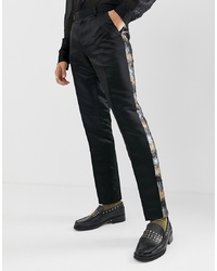 Pantaloni eleganti stampati neri di ASOS Edition
