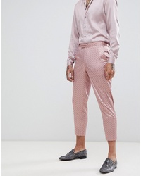 Pantaloni eleganti stampati rosa di ASOS DESIGN