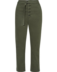 Pantaloni eleganti verde oliva di 3x1