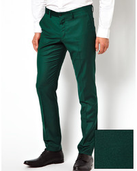 Pantaloni eleganti verde scuro di Selected