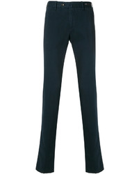 Pantaloni in cashmere blu scuro di Pt01