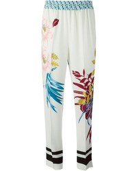 Pantaloni larghi a fiori bianchi di Etro
