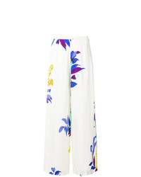 Pantaloni larghi a fiori bianchi di Etro