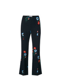 Pantaloni larghi a fiori blu scuro di Sonia Rykiel