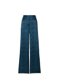 Pantaloni larghi a fiori blu scuro di Victoria Victoria Beckham