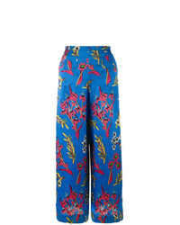 Pantaloni larghi a fiori blu di Etro