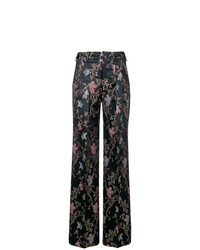 Pantaloni larghi a fiori neri di Pt01