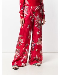 Pantaloni larghi a fiori rossi di Twin-Set