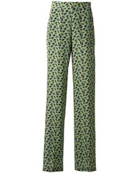 Pantaloni larghi a fiori verdi di Etro