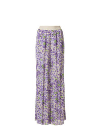 Pantaloni larghi a fiori viola chiaro di Twin-Set