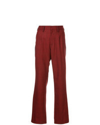 Pantaloni larghi a quadri rossi