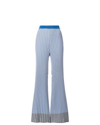 Pantaloni larghi a righe verticali azzurri di MRZ