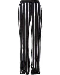 Pantaloni larghi a righe verticali bianchi e neri di Emilio Pucci