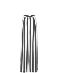 Pantaloni larghi a righe verticali bianchi e neri di Michelle Mason