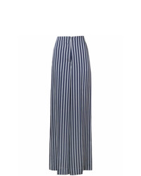 Pantaloni larghi a righe verticali blu di Dvf Diane Von Furstenberg