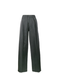 Pantaloni larghi a righe verticali grigio scuro di Jacquemus
