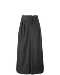 Pantaloni larghi a righe verticali grigio scuro di Lucio Vanotti