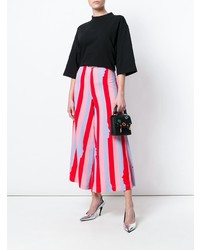 Pantaloni larghi a righe verticali multicolori di Vivetta